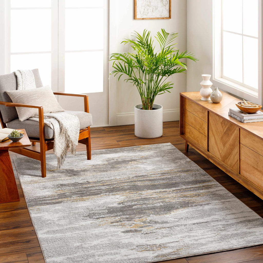 Derex Abstract Gray Rug-1